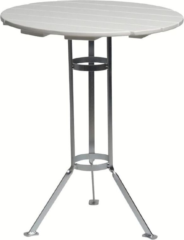 Bryggeri trefotbord Hvit lakkert varmgalvanisert eik