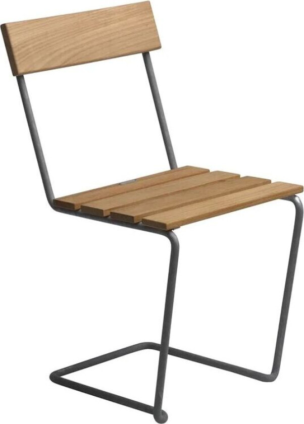 Stol 1 Teak-varmgalvanisert stativ