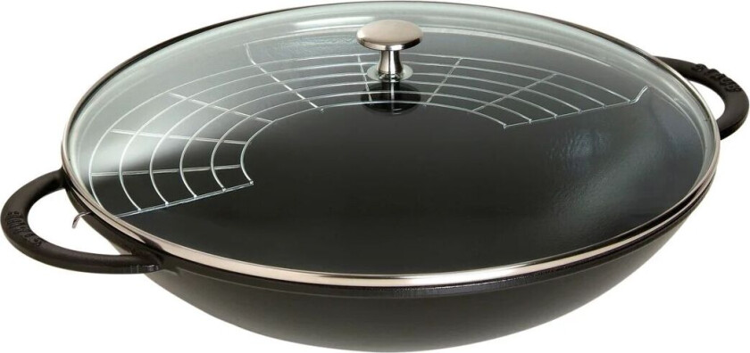 STAUB Wok med glasslokk Ø37 cm 5,7 L Svart