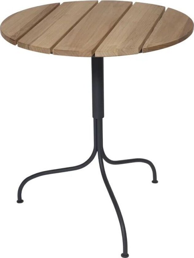 Akleja bord Ø65cm Teak-mørkegrå stativ