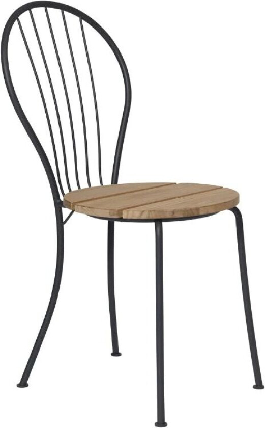 Akleja stol Teak-mørkegrå stativ