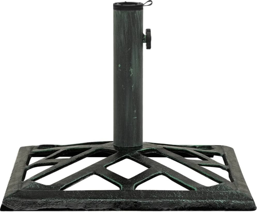 Parasollbase grønn 44x44x31 cm støpejern