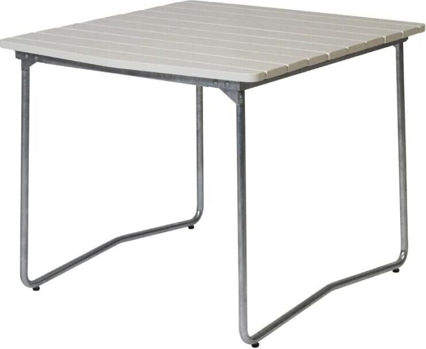 B31 84 spisebord Hvit lakkert varmgalvanisert stativ