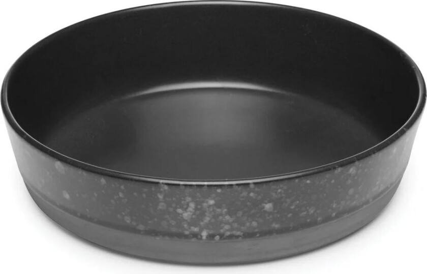 Aida Raw suppetallerken Ø19,4 cm sort med prikker