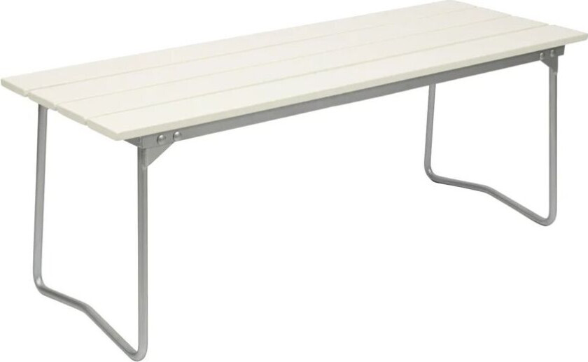 Benk 8 benk Hvit lakkert eik-varmgalvanisert stålstativ