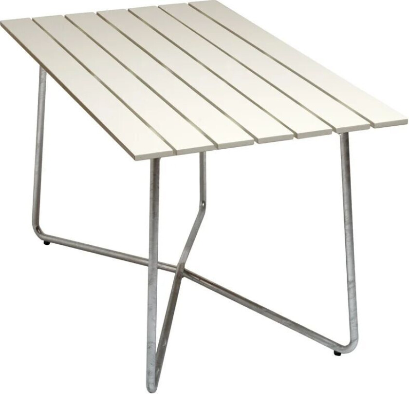 B25A bord Hvit lakkert varmgalvanisert eik