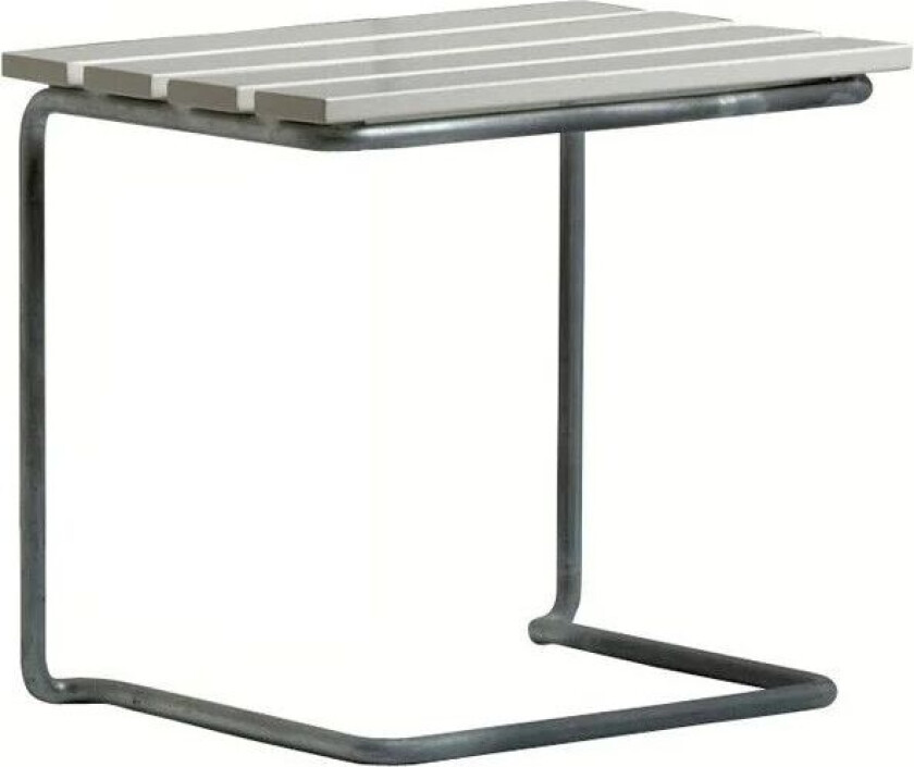 A3 bord/fotpall Hvit lakkert varmgalvanisert eik