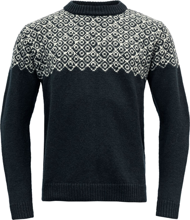 Bjørnøya Sweater Crew Neck Unisex Ink/Offwhite S
