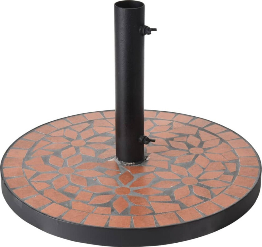 ProGarden Parasollfot terra design Mosaic svart og oransje