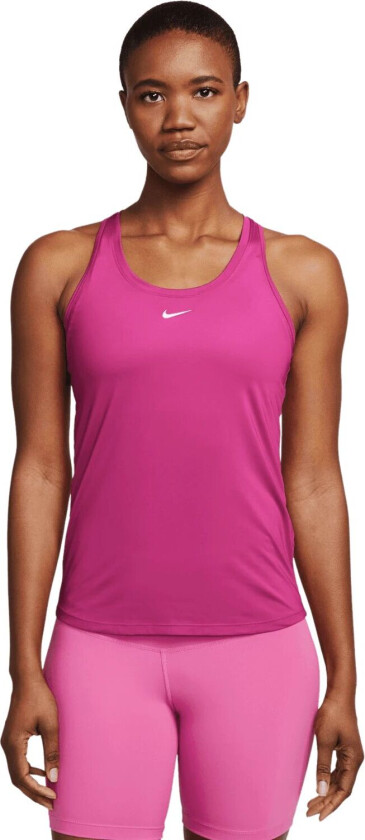 One Dri-FIT Slim Tank, singlet dame Fireberry/white