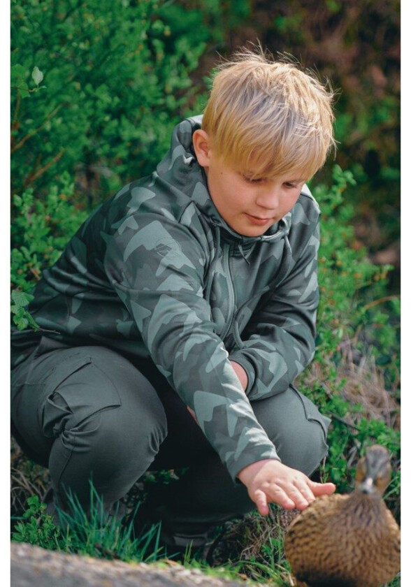 Viknanes camo resirkulert hettejakke barn 8-14  140