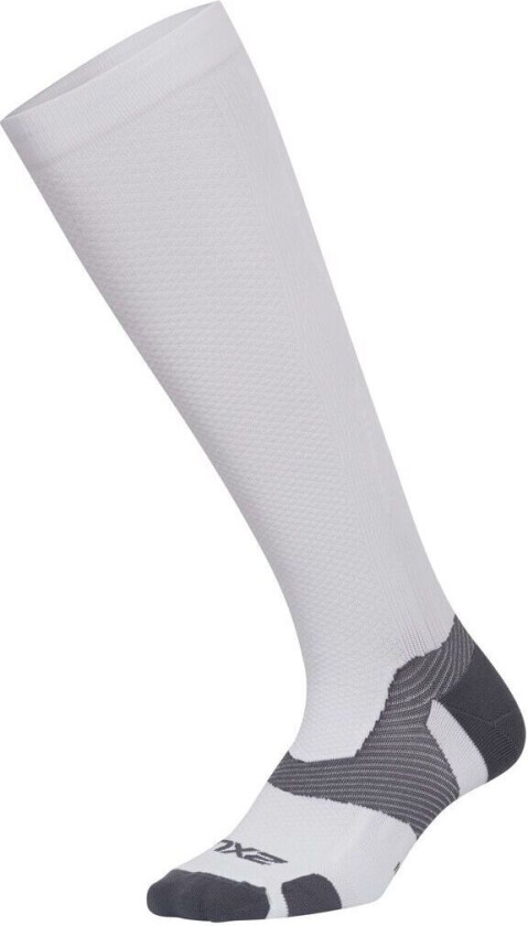 VECTR Light Cushion Full Length Socks L1, White/Grey