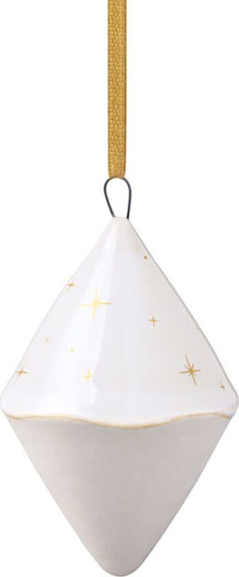 Winter Glow juletreanheng double cone Hvit-beige