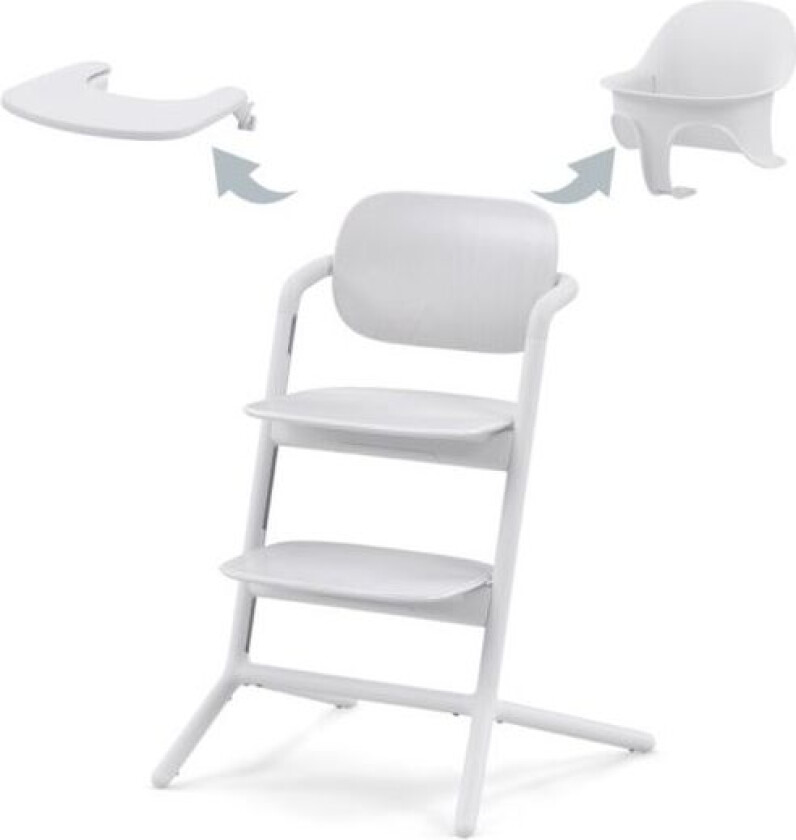 Cybex Spisestol, Lemo Chair, 3i1 Pakke - All White