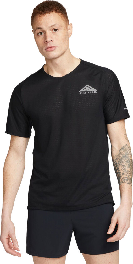 Dri-Fit Solar Chase Ss Top Black/White XL