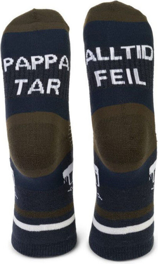 House Of Hygge Merino Ullsokker Pappa  Mrkebl  Grnn M (40-43)