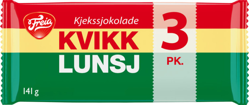Freia Kvikk Lunsj 3pk 141g