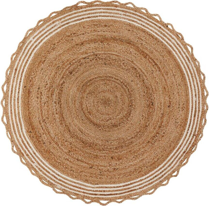 Nord juletrematte Ø 120 cm Jute-hvit