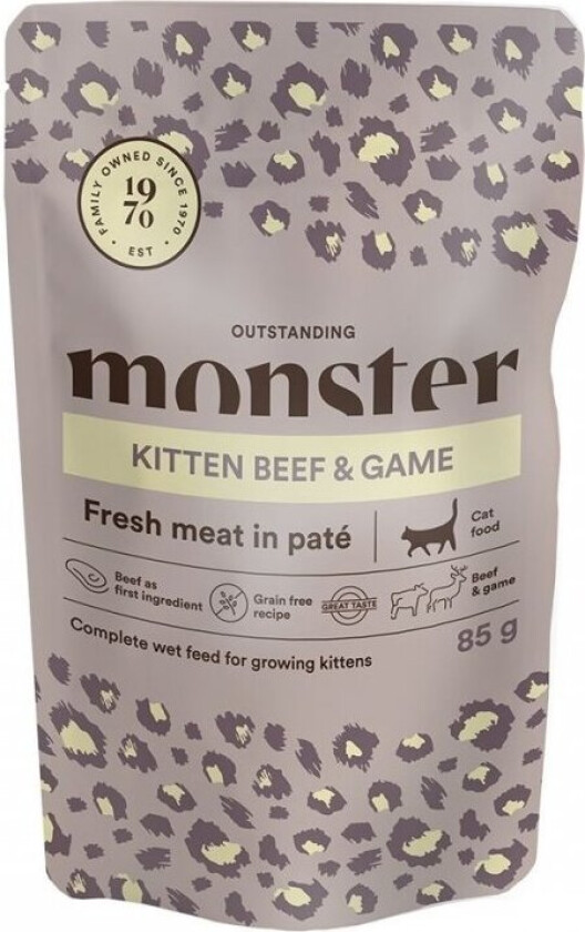 Monster Cat Kitten Beef/ Game 85 g