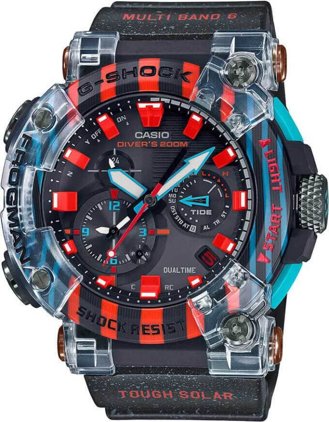 G-Shock Poison Dart Frogman Limited GWF-A1000APF-1AER - Kvarts - Sort - Herreklokker - Resinledd - Safir