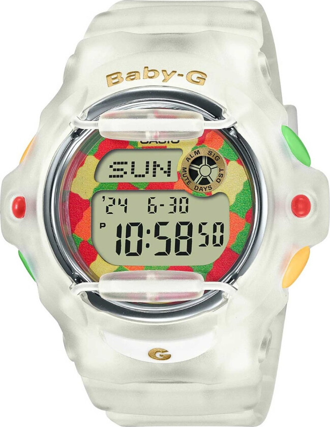 Baby-G Haribo Limited BG-169HRB-7ER - Digital - Hvit - Dameklokker - Resinledd - Mineral