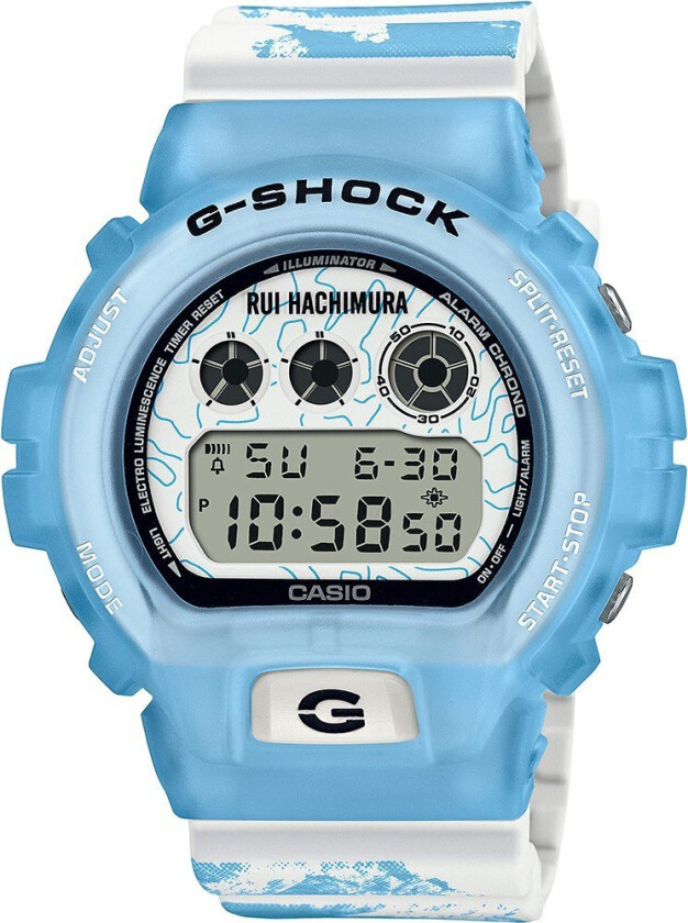 G-Shock Classic Rui Hachimura Limited DW-6900RH-2ER - Digital - Blå - Herreklokker - Resinledd - Mineral