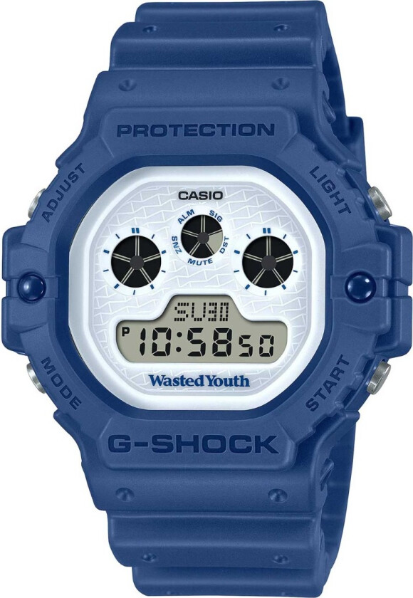 G-Shock Wasted Youth Limited DW-5900WY-2ER - Digital - Blå - Herreklokker - Resinledd - Mineral
