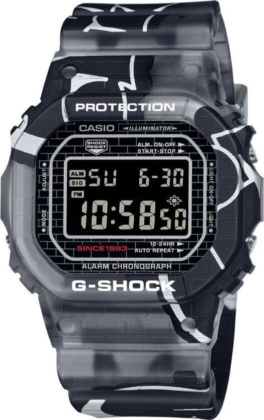 G-Shock Street Spirit Limited DW-5000SS-1ER - Digital - Grå Sort - Herreklokker - Resin - Mineral