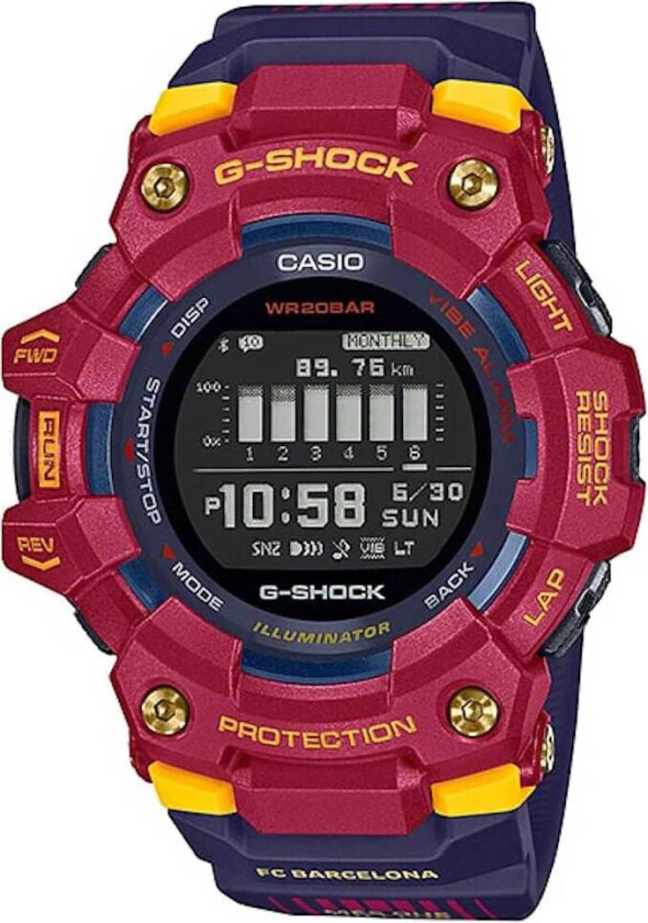 G-Shock G-Squad FC Barcelona Limited GBD-100BAR-4ER - Digital - Marineblå - Herreklokker - Resin - Mineral