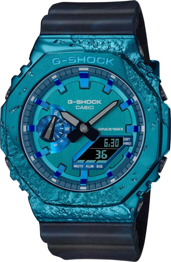 G-Shock Adventurers Stone Series Limited GM-2140GEM-2AER - Anadigi - Blå - Herreklokker - Resin - Mineral