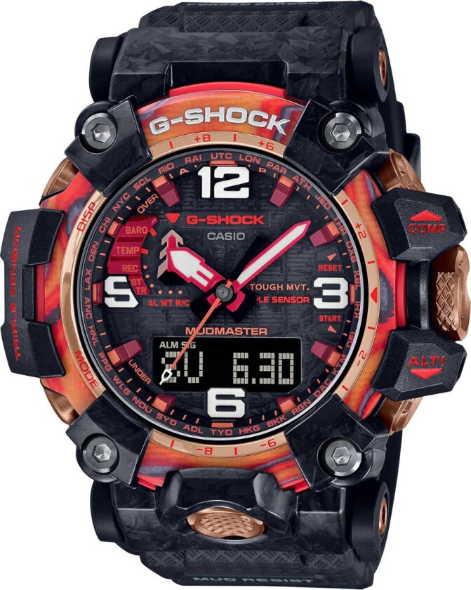G-Shock Master of G-Land Mudmaster Limited GWG-2040FR-1AER - Anadigi - Sort - Herreklokker - Resin - Safir