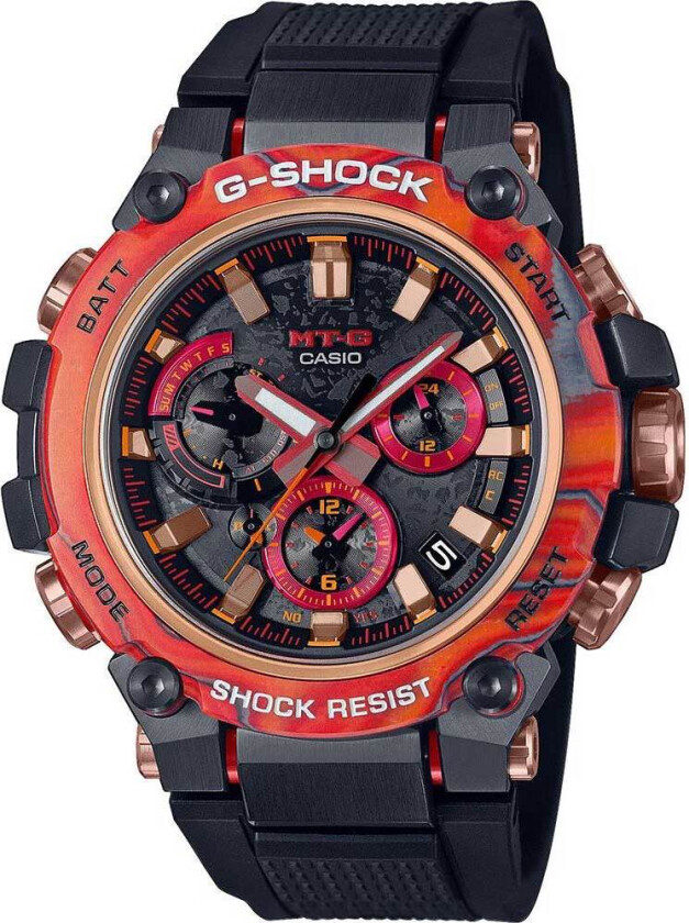 G-Shock MT-G Flare Red 40th Anniversary Edition Limited MTG-B3000FR-1AER - Kvarts - Sort - Herreklokker - Resin - Safir