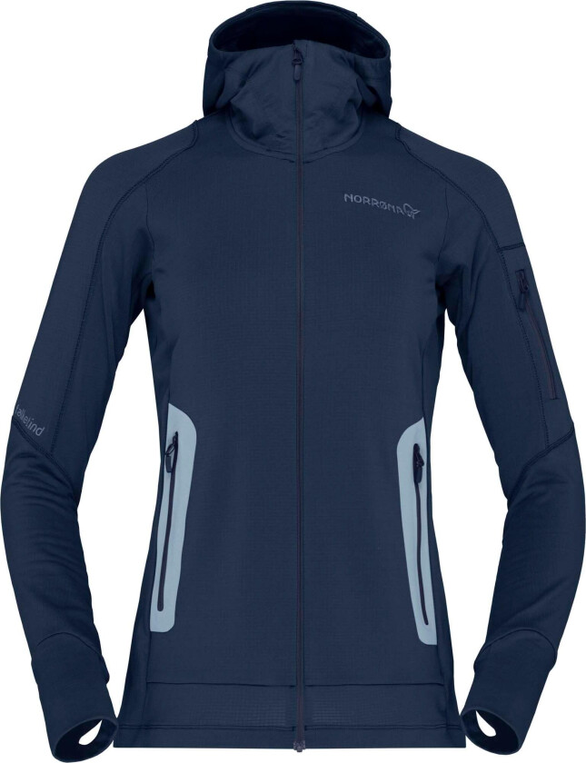 Women's Falketind Power Grid Hood L, Indigo Night