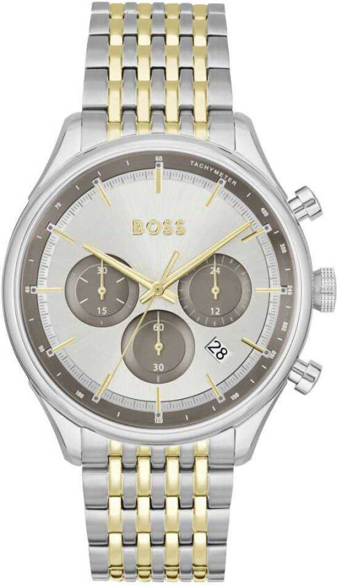 Gregor 1514053 - Kvarts - Sølv - Herreklokker - Rustfritt stål - ledd m/pin - Mineral