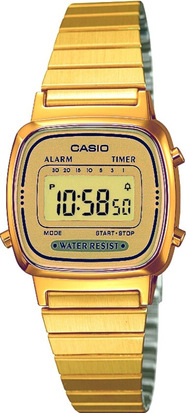 Du er verdt mer enn gull - Casio Classic Gold LA670WEGA-9EF - Digital - Gull - Unisex - Resin - Mineral