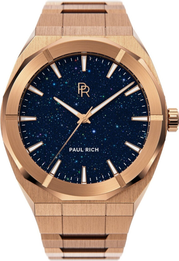 Cosmic Rose Gold 45mm - Kvarts - Rosegull - Herreklokker - Rustfritt stål - ledd m/pin - Mineral