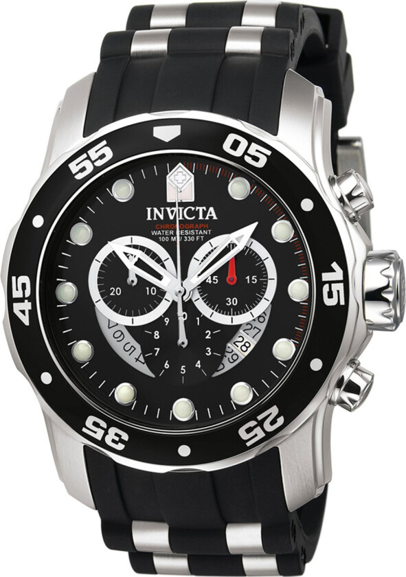 Pro Diver Flex Chronograph Black 6977 - Kvarts - Sølv - Herreklokker - Silikon - Mineral