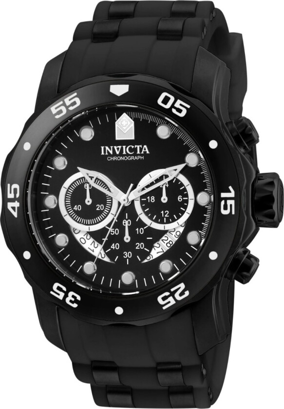 Pro Diver Scuba Chronograph Black/Black 6986 - Kvarts - Sort - Herreklokker - Silikon - Mineral