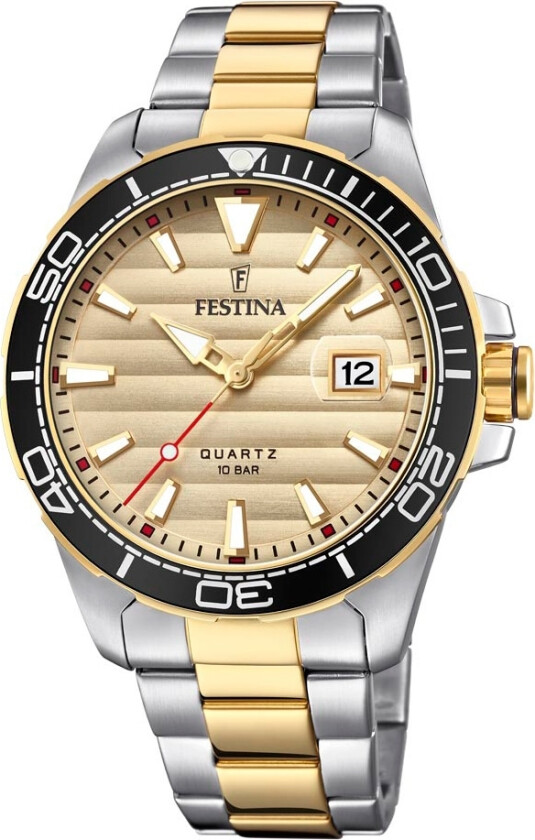 Prestige F20362/1 - Kvarts - Sølv - Herreklokker - Rustfritt stål - ledd m/pin - Mineral