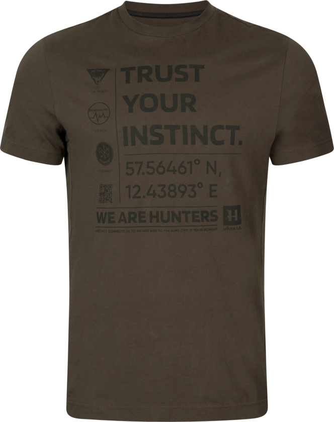 Men's Instinct S/S T-Shirt M, Shadow Brown