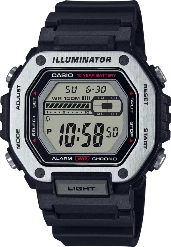 Classic MWD-110H-1AVEF - Digital - Sort - Herreklokker - Resin - Akryl