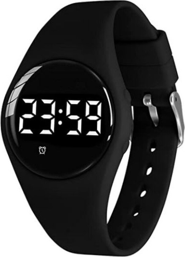 Vibrating Reminder Watch 15 Alarms V2 FIBEX15V2BLACK - Digital - Sort - Unisex - Silikon -