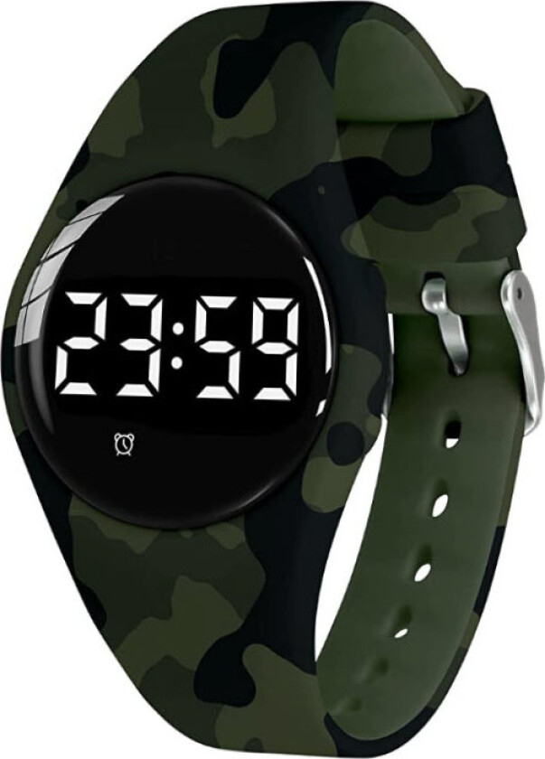 Vibrating Reminder Watch 15 Alarms V2 FIBEX15V2GREENCAMO - Digital - Grønn - Unisex - Silikon -