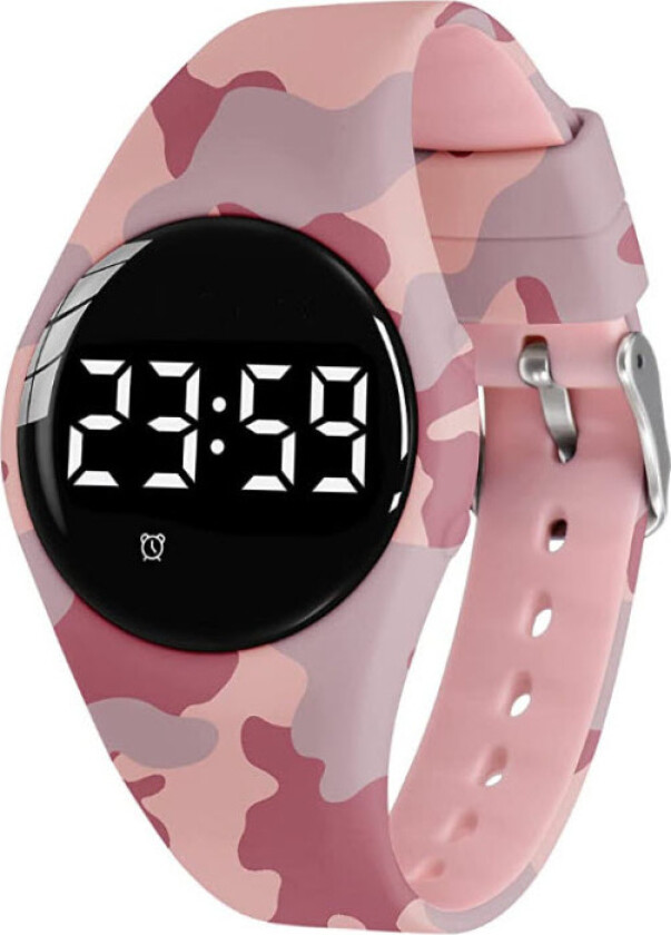 Vibrating Reminder Watch 15 Alarms V2 FIBEX15V2PINKCAMO - Digital - Lyserød Rosa - Unisex - Silikon -