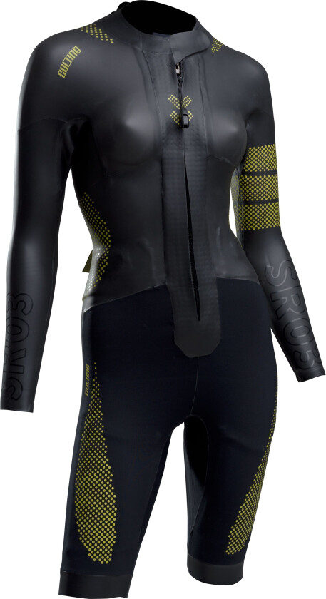 Women's Swimrun Wetsuit Sr03 S, Black/Yellow
