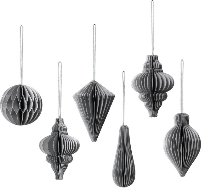 Christmas mix juletrepynt 6-pakning Sølv