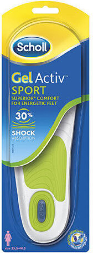 Gel Active Sport Såle Kvinne, Str. 35,5-40,5, 1 par