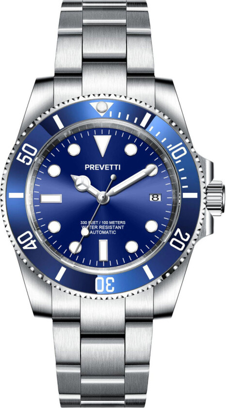 Sports Diver Automatic PR2807 - Automatisk - Sølv - Herreklokker - Rustfritt stål - ledd m/pin - Safir