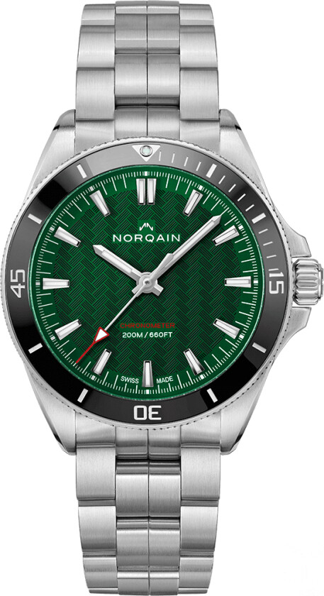 Adventure Neverest 40mm NN1001SC1CA/EB101/150SS - Automatisk - Sølv - Herreklokker - Rustfritt stål - ledd m/pin - Safir
