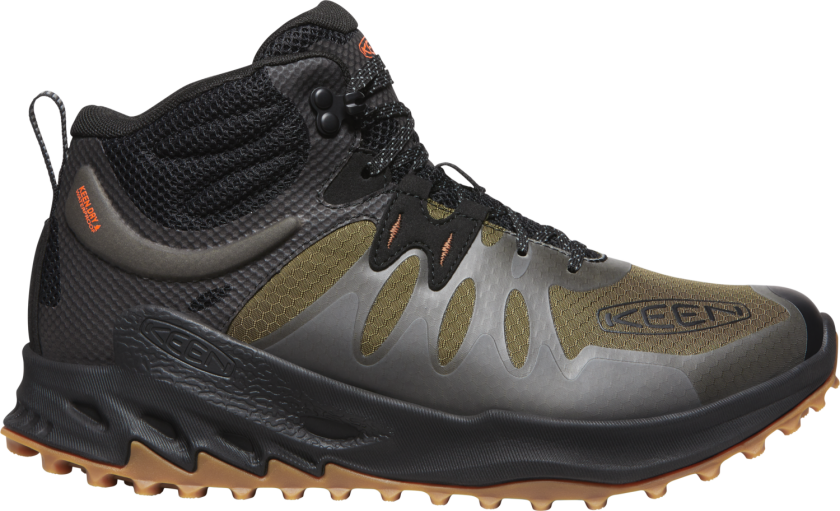 Keen Men's Zionic Waterproof Boot 43, Dark Olive-Scarlet Ibis